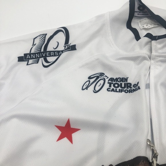 Amgen Tour 10th Anniversary Bicyclist Shirt California Republic Bear Ryan 10 Xl - Picture 7 of 16